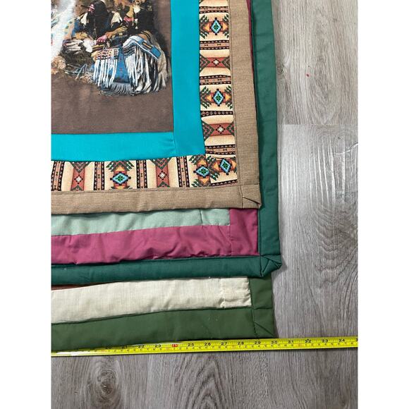 Set of 3 The Mountain‎ Art Wall Hangings Quilted Cotton Tapestry Panels - Picture 9 of 16